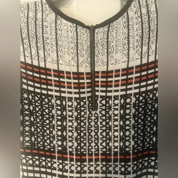 Women’s‎ NIC + ZOE Sweater Sleeveless Black/White/Orange Dress. Size Small. - Picture 5 of 7